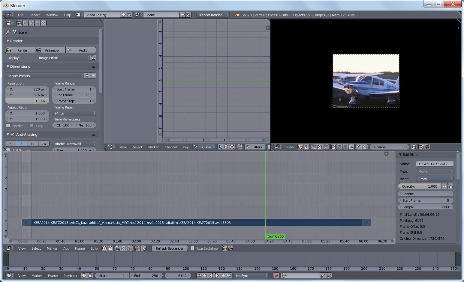 Sequencer zoomed, movie scrubbed to correct location