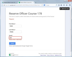Three text fields in place