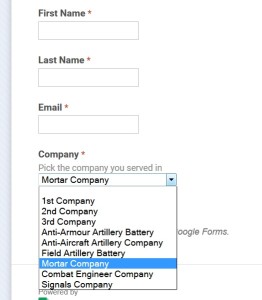 Question type changed to "Choose from a list"