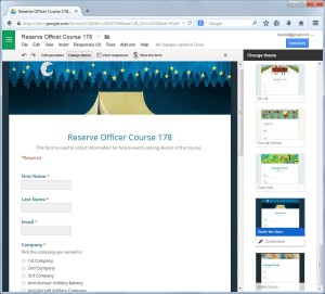 Theme selected