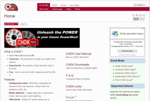 CHDK front page