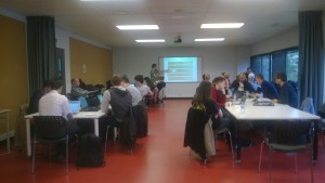 Students getting ready for today's work