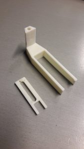 The 3D printed mount with switch 