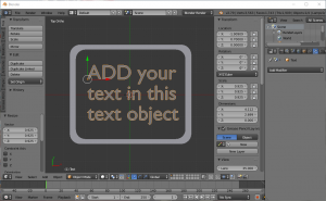 Adding the text