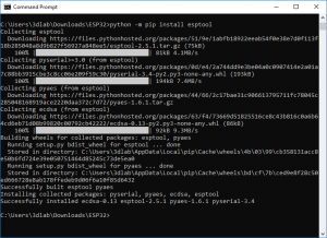 Pip getting you Esptool