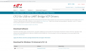 Installing a VCP driver
